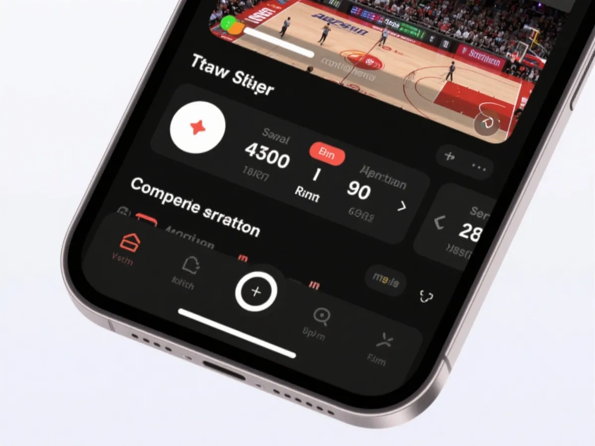 篮球直播 App 预览